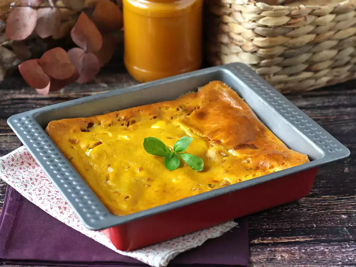 Sós sonkás-fetás brownie sütőtökkel: a tökéletes recept az újrahasznosító leveshez! - fotó 4