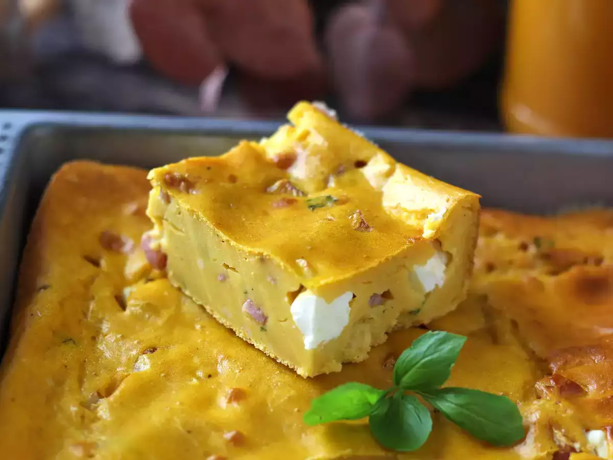 Sós sonkás-fetás brownie sütőtökkel: a tökéletes recept az újrahasznosító leveshez! - fotó 7
