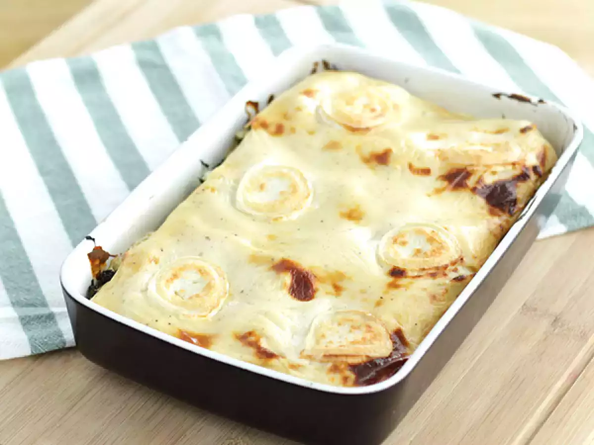 Spenótos és kecskesajtos lasagne - fotó 3