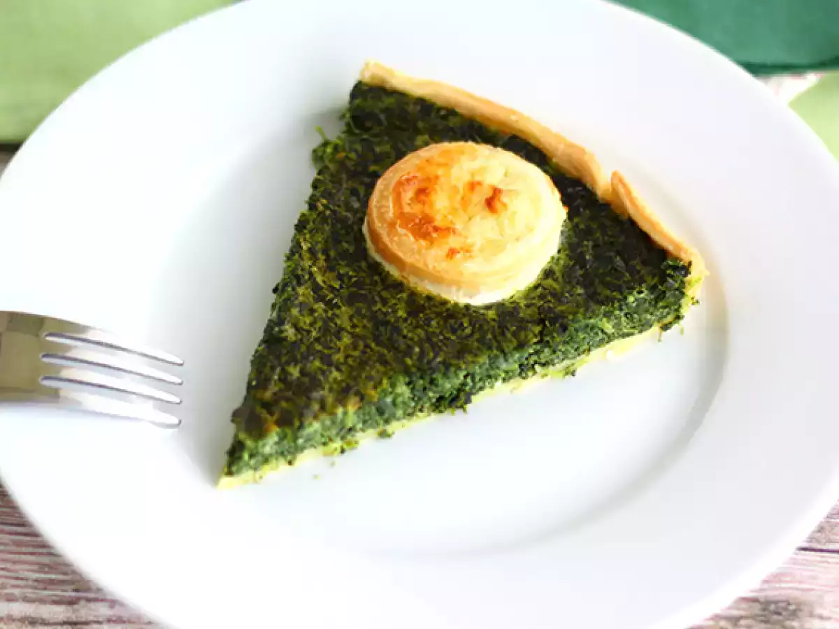 Spenótos és kecskesajtos quiche - fotó 4