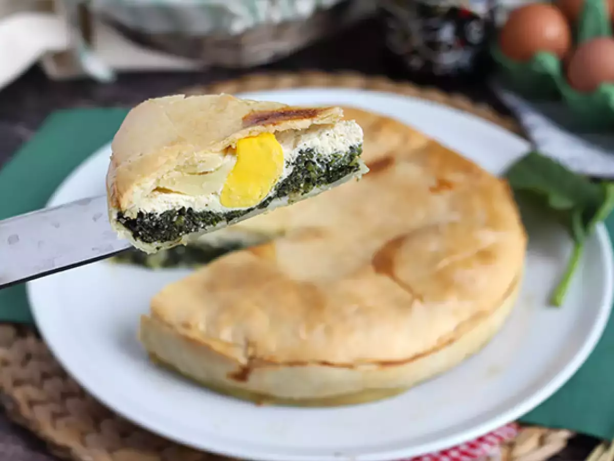 Spenótos, ricottás és tojásos pite - olasz Torta Pasqualina - fotó 3
