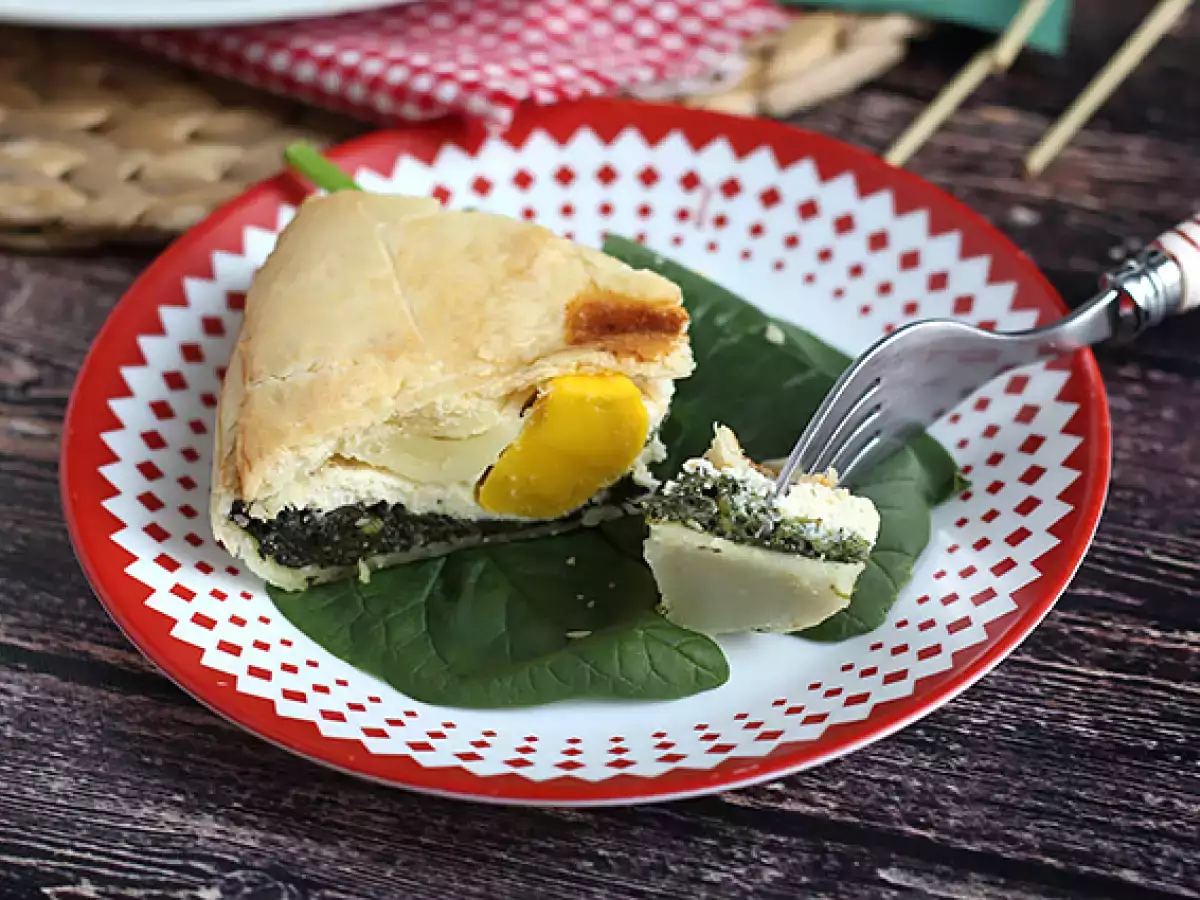 Spenótos, ricottás és tojásos pite - olasz Torta Pasqualina - fotó 4
