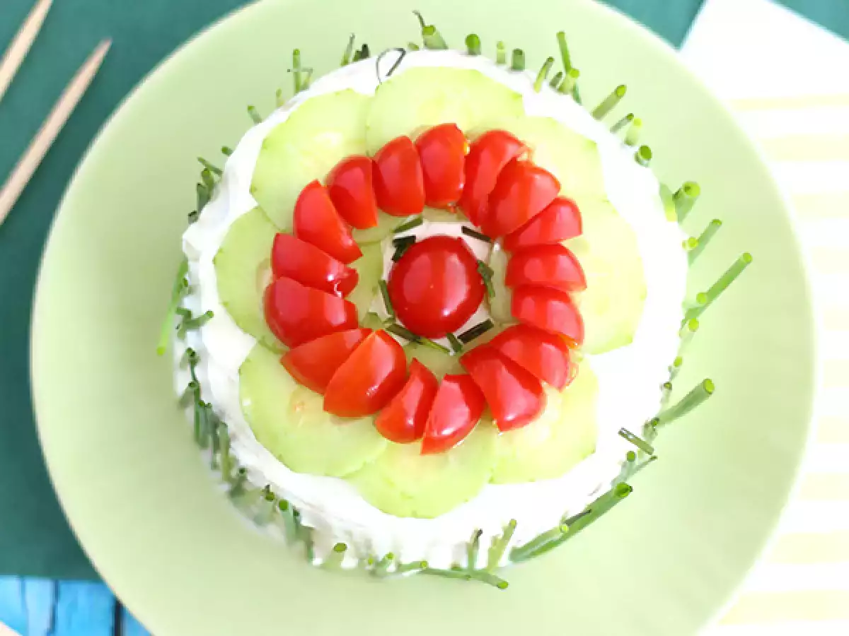 Szendvicstorta, a friss aperitif torta - fotó 3