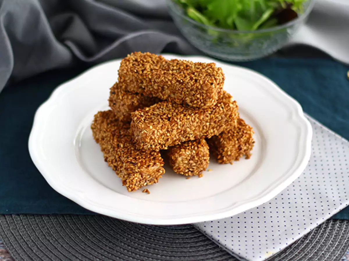 Szezámos feta sajt rudak - fotó 2