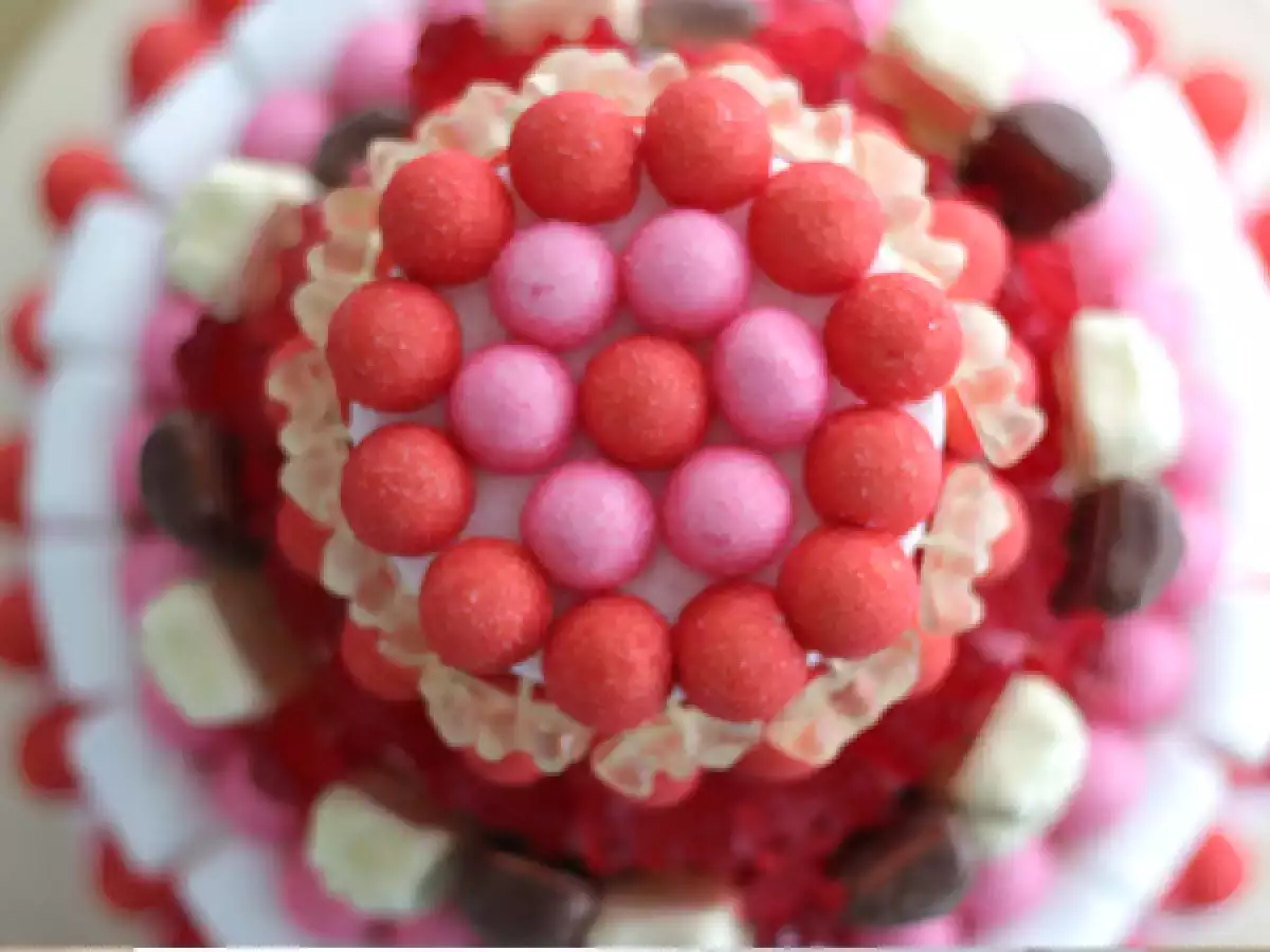 Színes cukorka torta - fotó 2