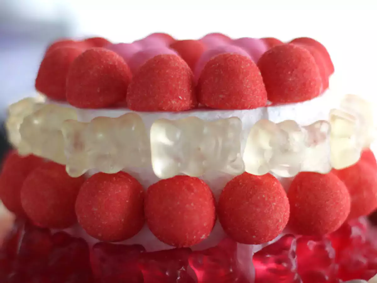Színes cukorka torta - fotó 4