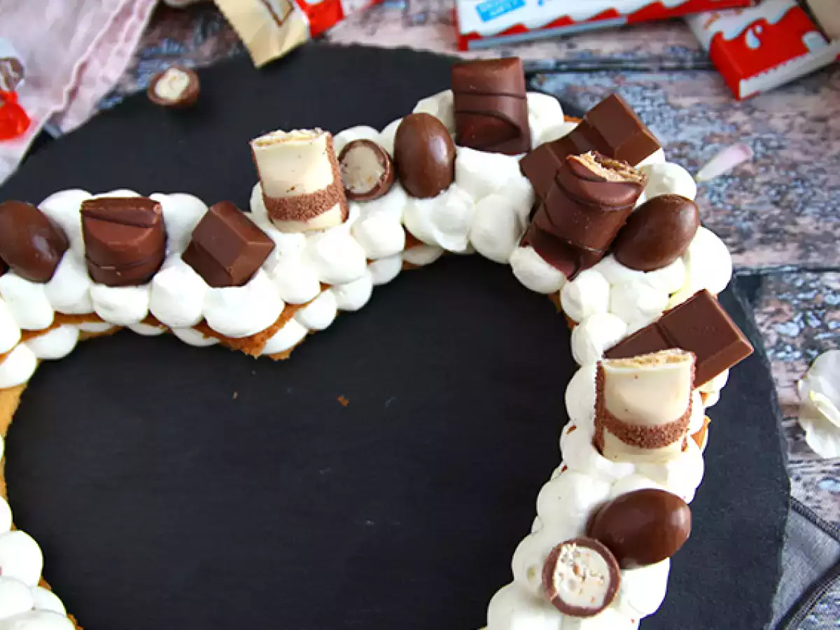 Szív torta au Kinder - Kinder szív torta Valentin-napra - fotó 3
