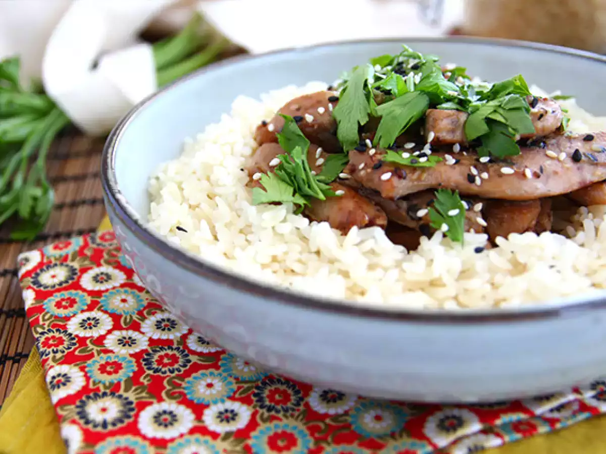 Szójaszószban és mézben pácolt csirke - fotó 2