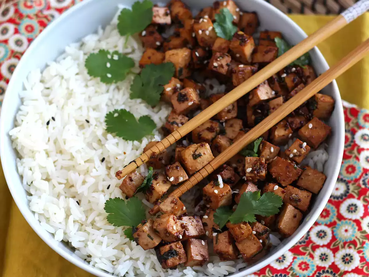 Szójaszószban pácolt tofu - fotó 2