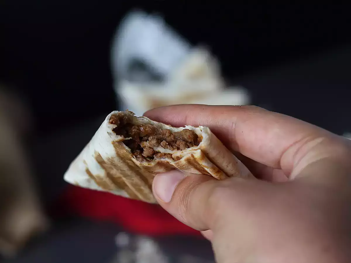 Taco darált húsos samosával - fotó 2