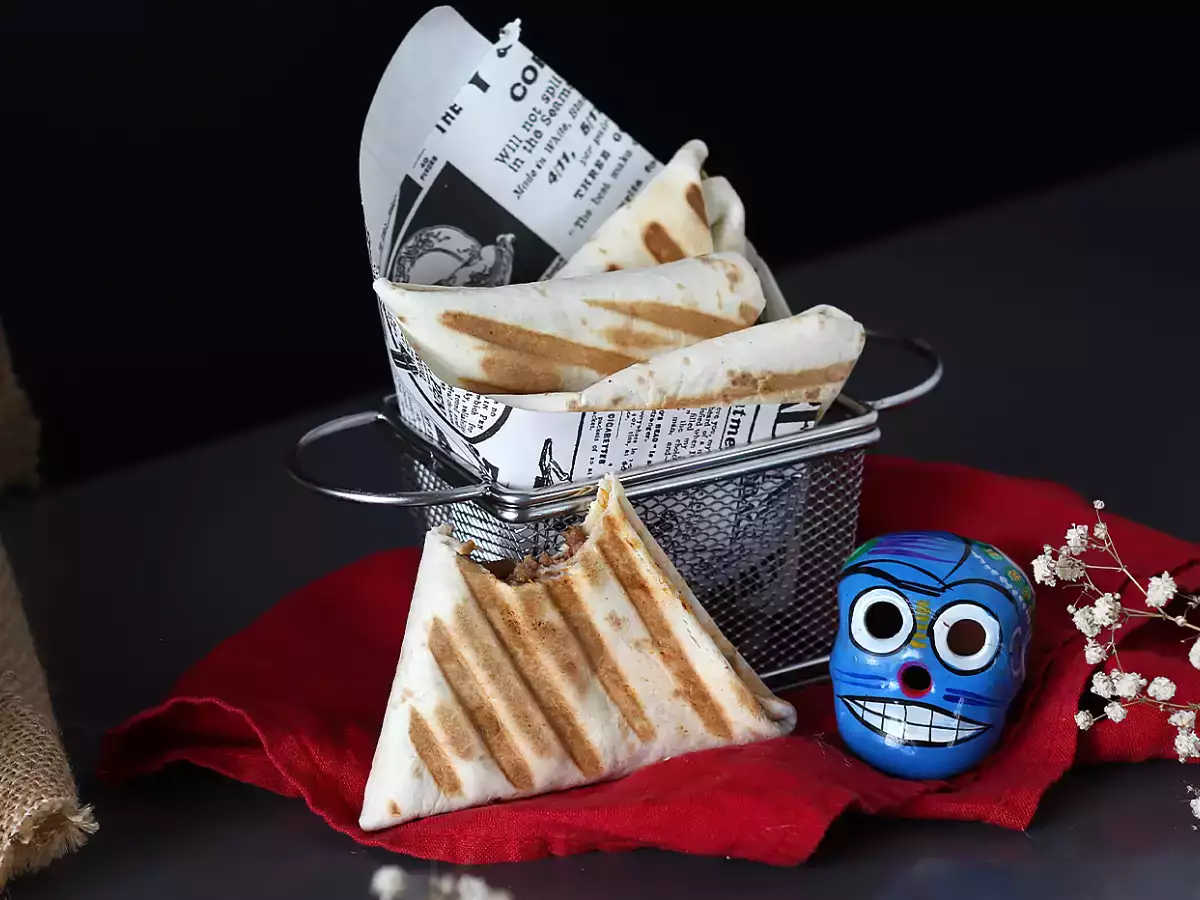 Taco darált húsos samosával - fotó 3