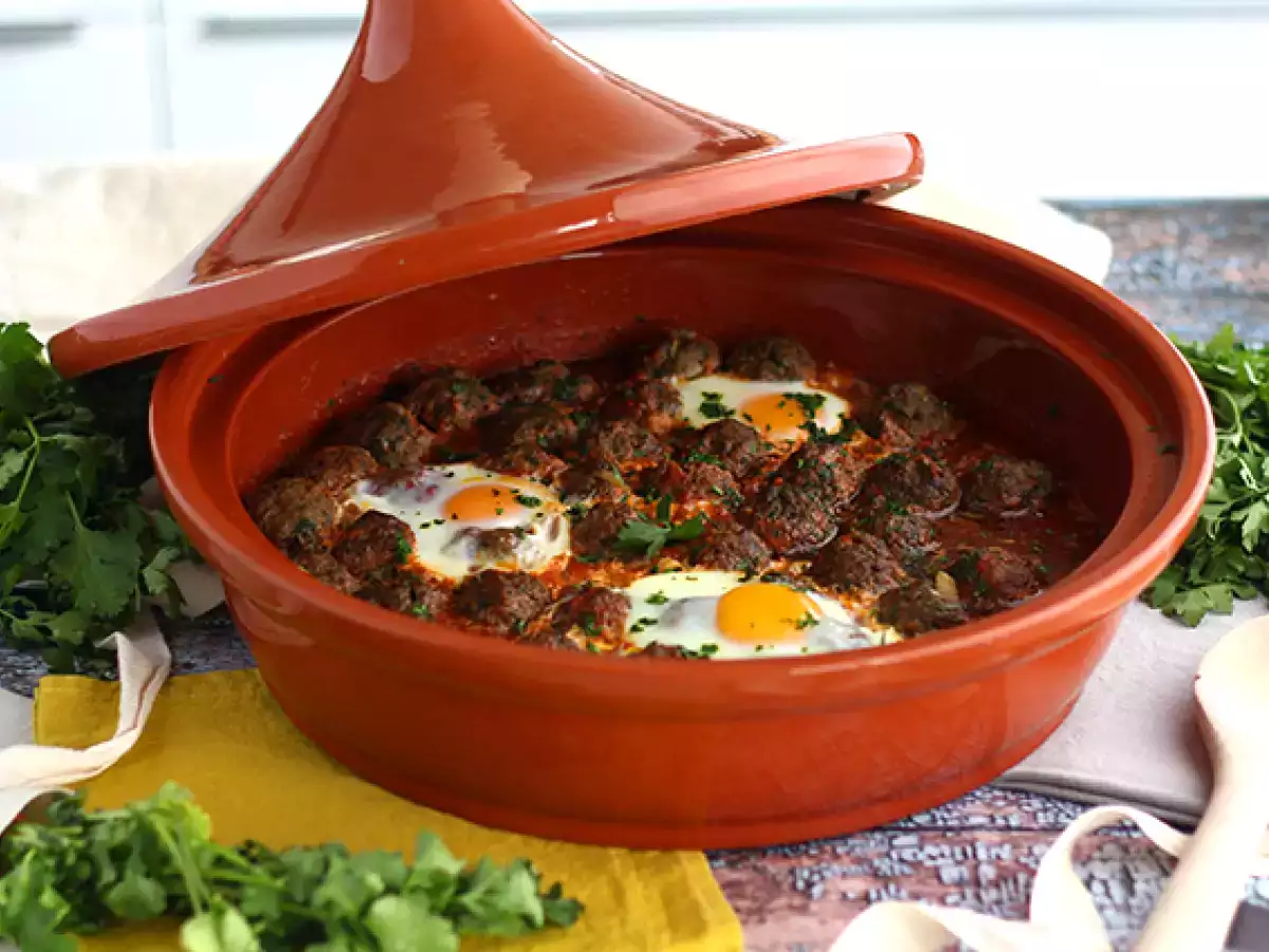 Tajine kefta (darált húsgombócok fűszerekkel és gyógynövényekkel) - fotó 2
