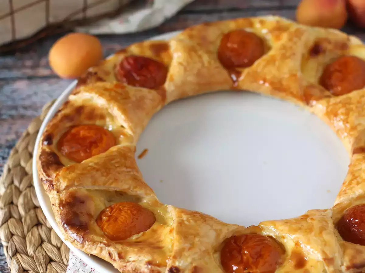 Tarte oranaise - leveles tészta, puding és sárgabarack - fotó 2