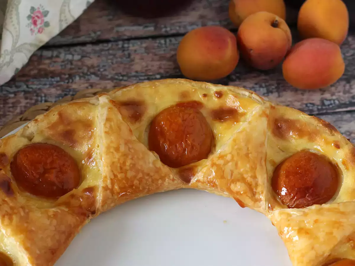 Tarte oranaise - leveles tészta, puding és sárgabarack - fotó 3
