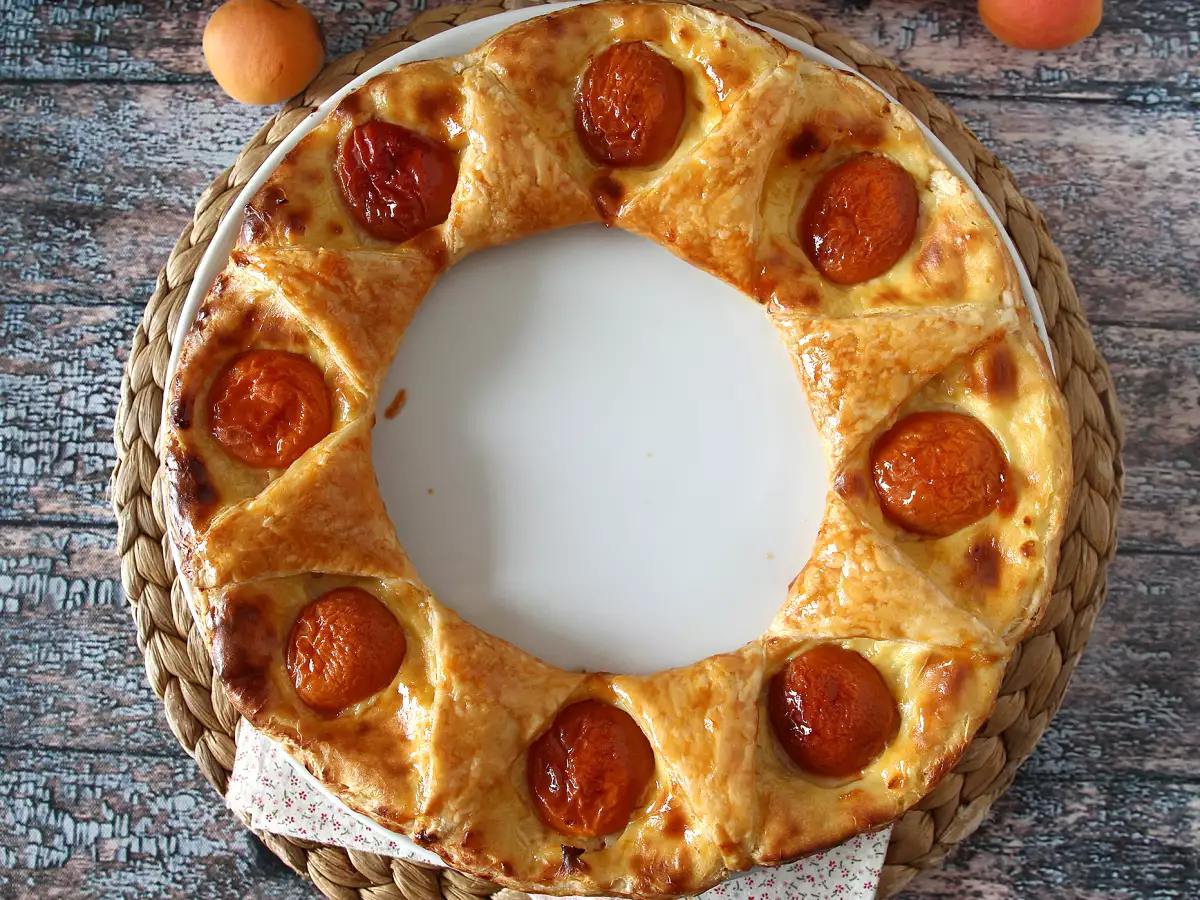 Tarte oranaise - leveles tészta, puding és sárgabarack - fotó 5