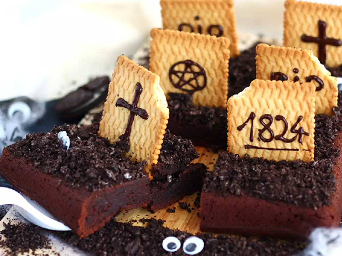 Temetői brownie Halloweenre - fotó 4