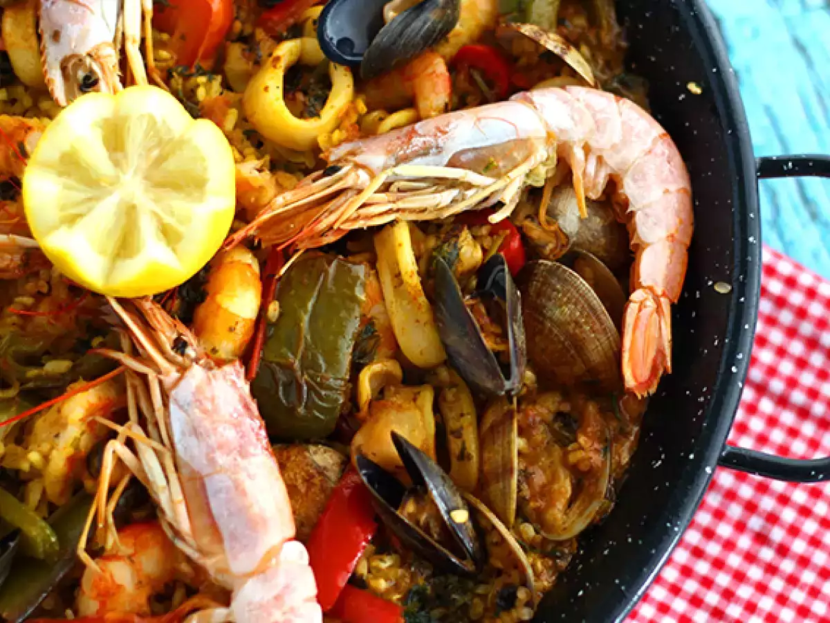 Tenger gyümölcsei paella - fotó 4