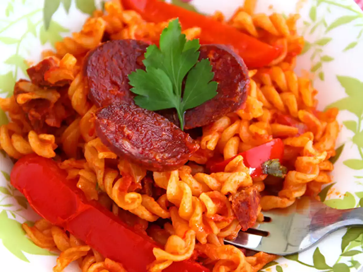 Tészta chorizóval - fotó 2
