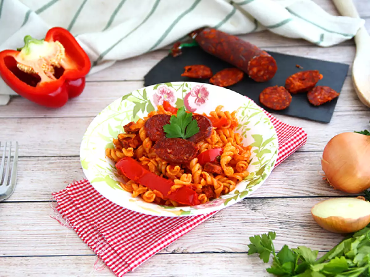Tészta chorizóval - fotó 3