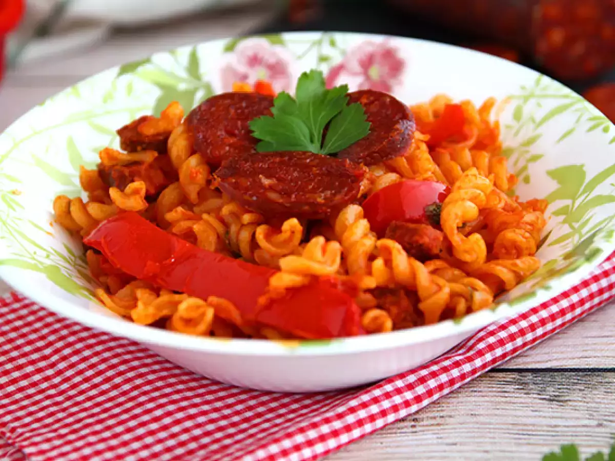 Tészta chorizóval - fotó 5