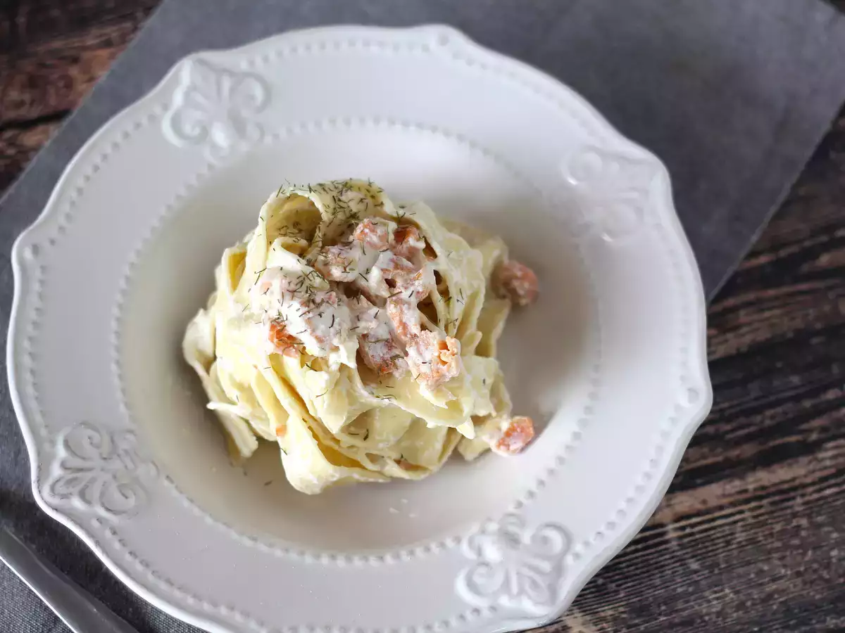 Tészta lazaccal és ricotta sajttal, a krémes recept, amit mindenki ki akar próbálni - fotó 2
