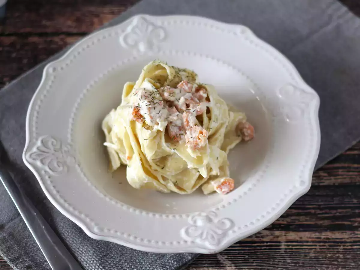 Tészta lazaccal és ricotta sajttal, a krémes recept, amit mindenki ki akar próbálni - fotó 3