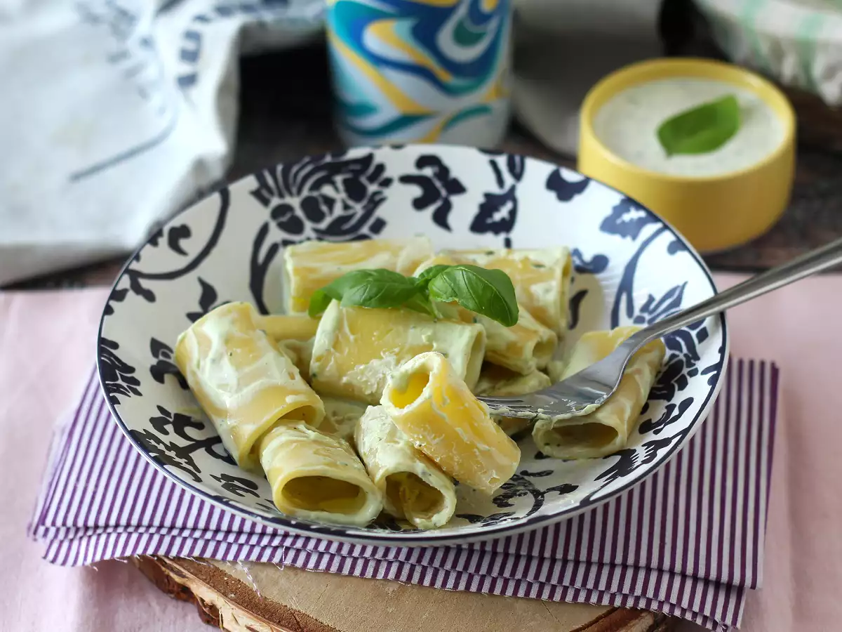 Tészta ricotta krémmel és bazsalikommal - fotó 2
