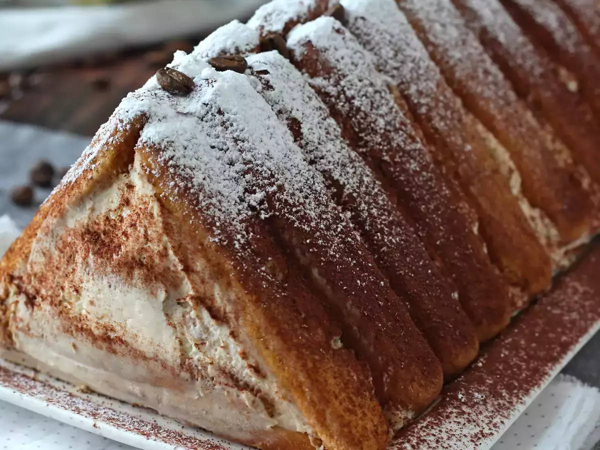 Tiramisu alakú rönk forma nélkül a kávé szerelmeseinek - fotó 7