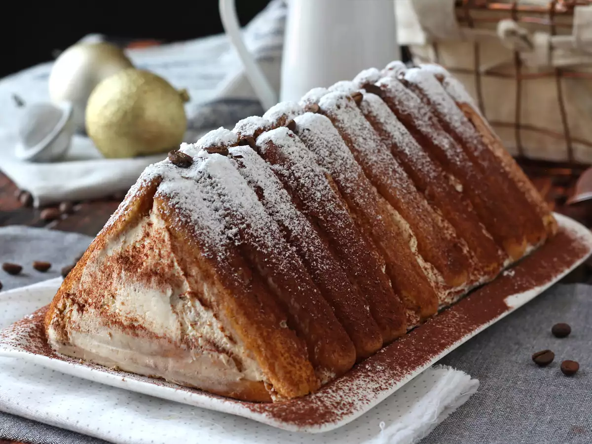 Tiramisu alakú rönk forma nélkül a kávé szerelmeseinek - fotó 9