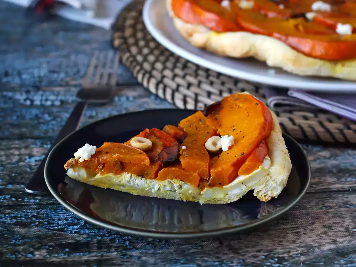 Tökös tatin kecskesajttal és mézzel - fotó 3