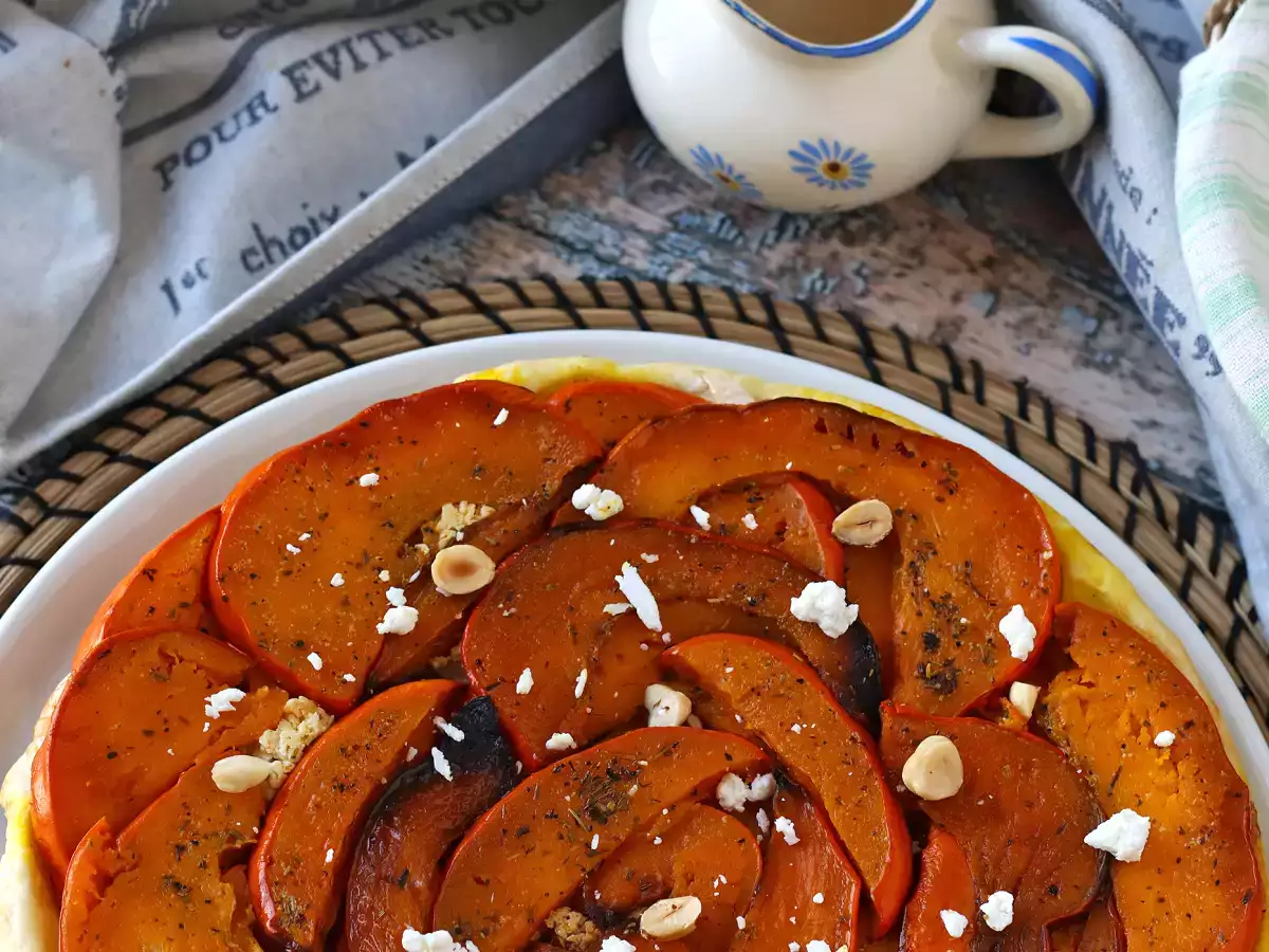 Tökös tatin kecskesajttal és mézzel - fotó 7