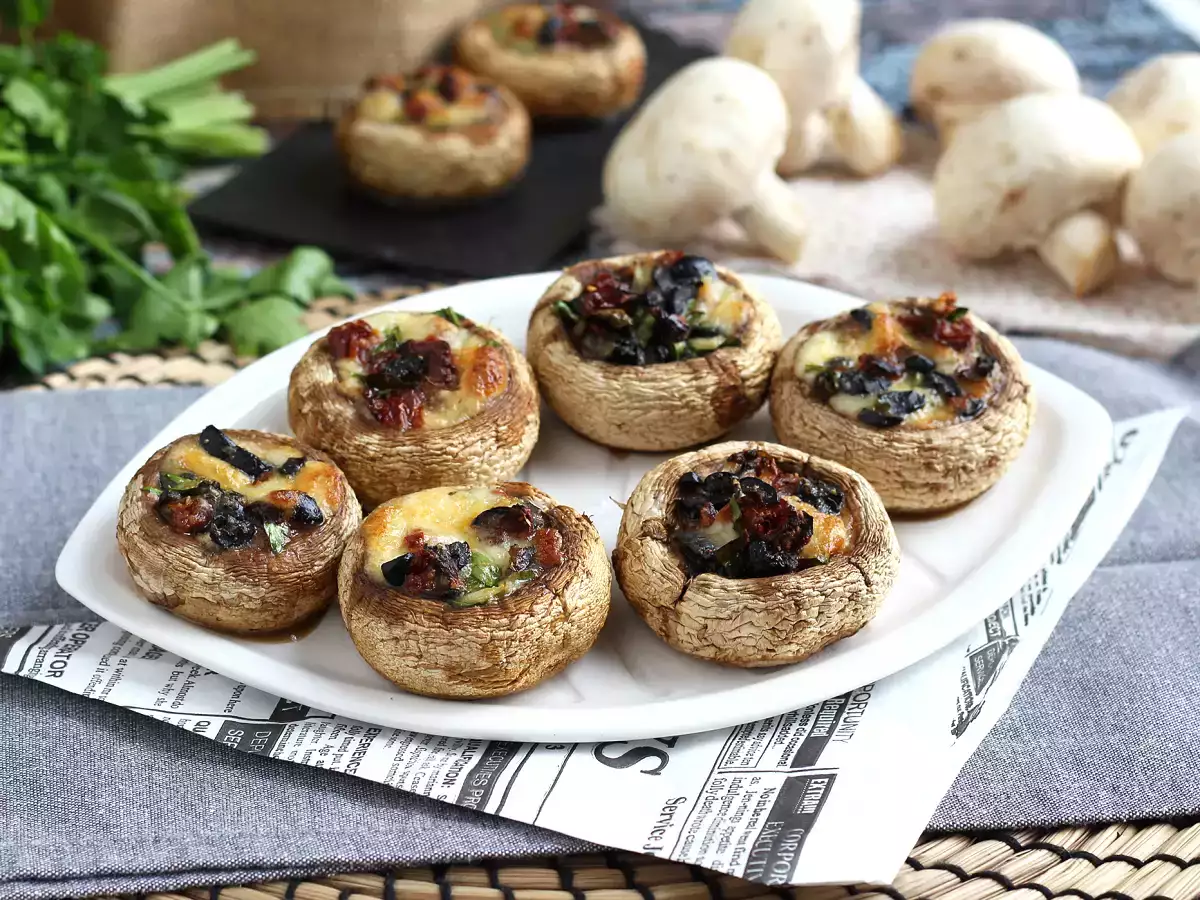 Töltött és sült gomba (nagyszerű ötlet aperitifnek) - fotó 3