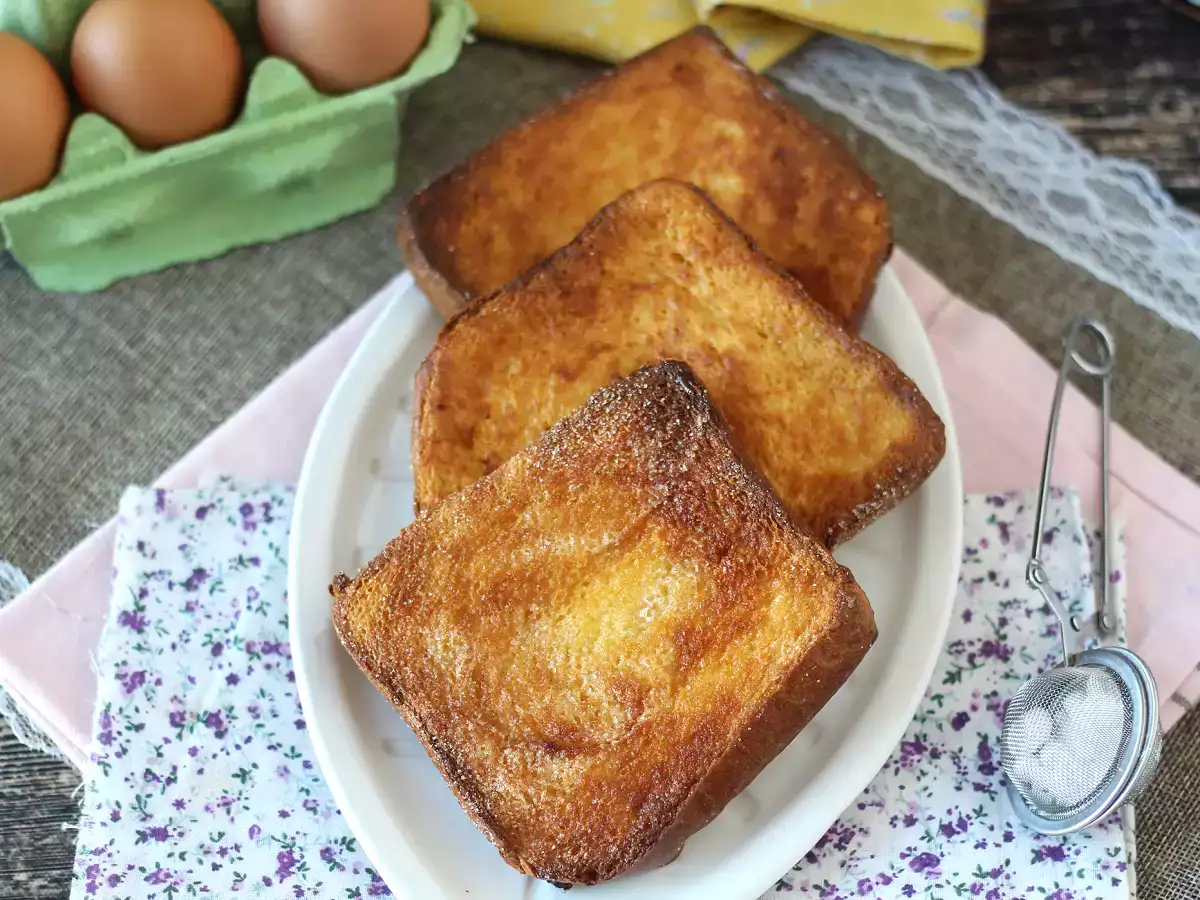 Torrijas légsütőben briós kenyérrel, egy komplikációk nélküli hagyomány - fotó 6