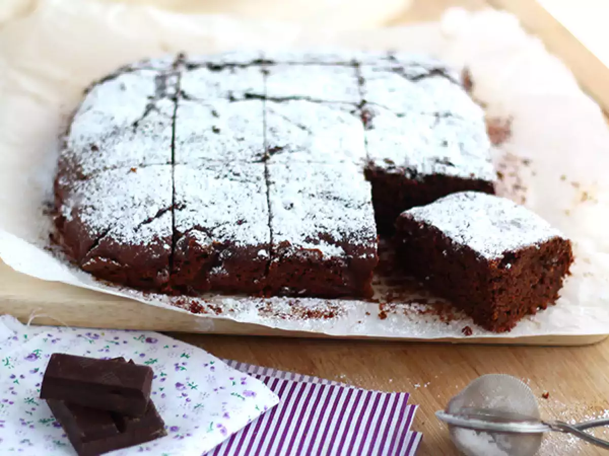 Vegán brownie, tojás- és tejmentes - fotó 2