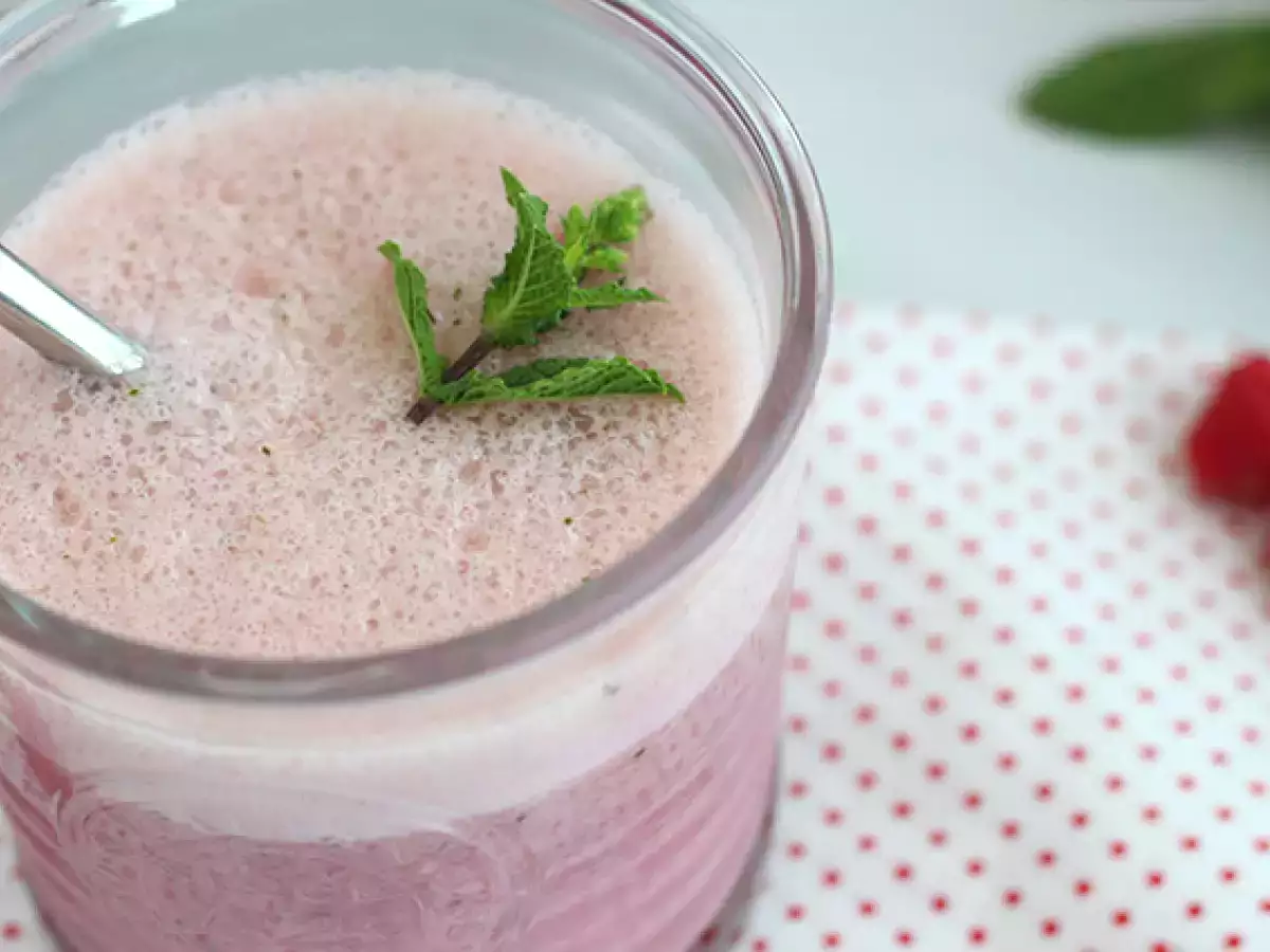 Vegán málna és menta turmix - fotó 2