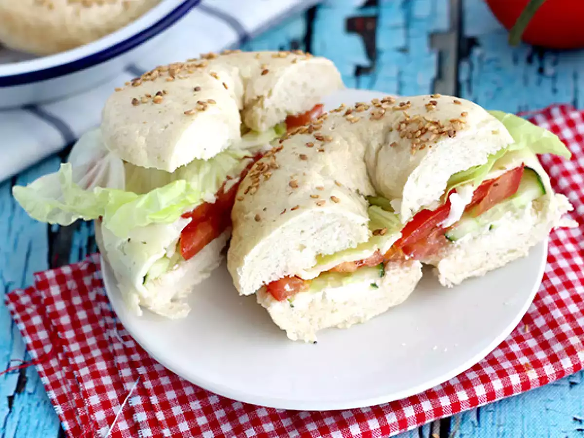 Vegetáriánus bagel - fotó 2