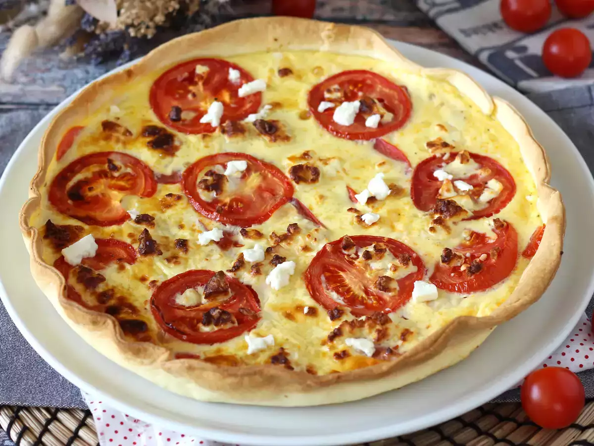 Vegetáriánus paradicsomos-feta quiche, tökéletes piknikre! - fotó 3