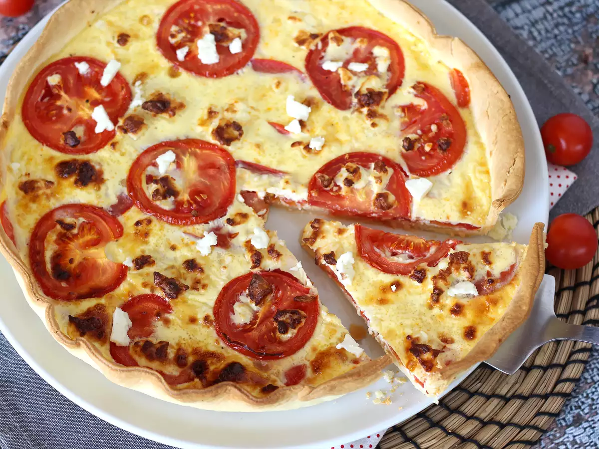 Vegetáriánus paradicsomos-feta quiche, tökéletes piknikre! - fotó 4
