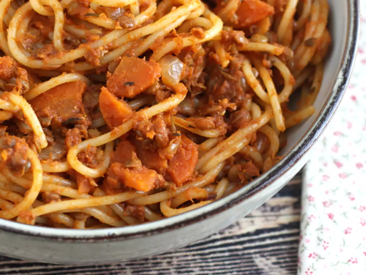 Vegetáriánus spagetti bolognese! - fotó 2