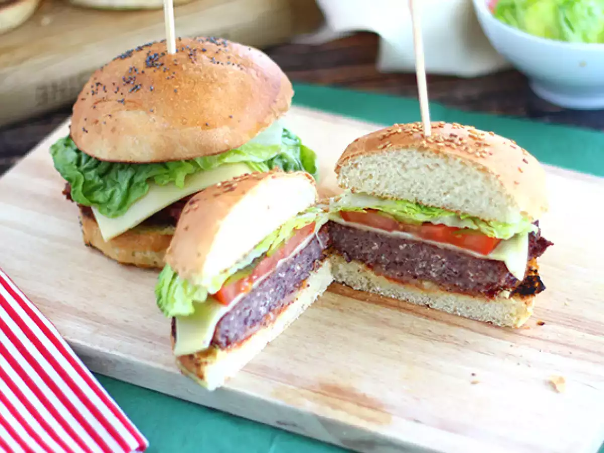 Vegetáriánus vörösbab burger - fotó 2