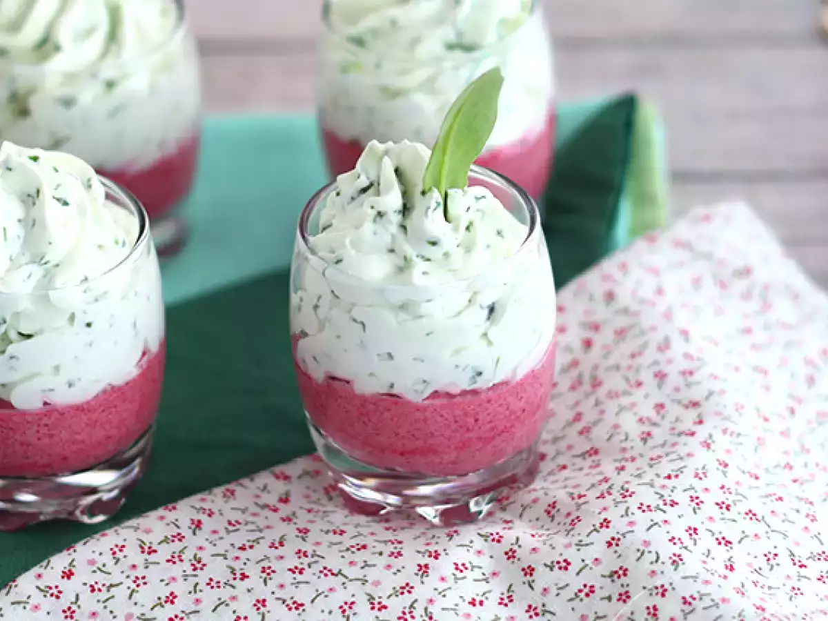 Verrines céklával és rakéta mousse-szal - fotó 2