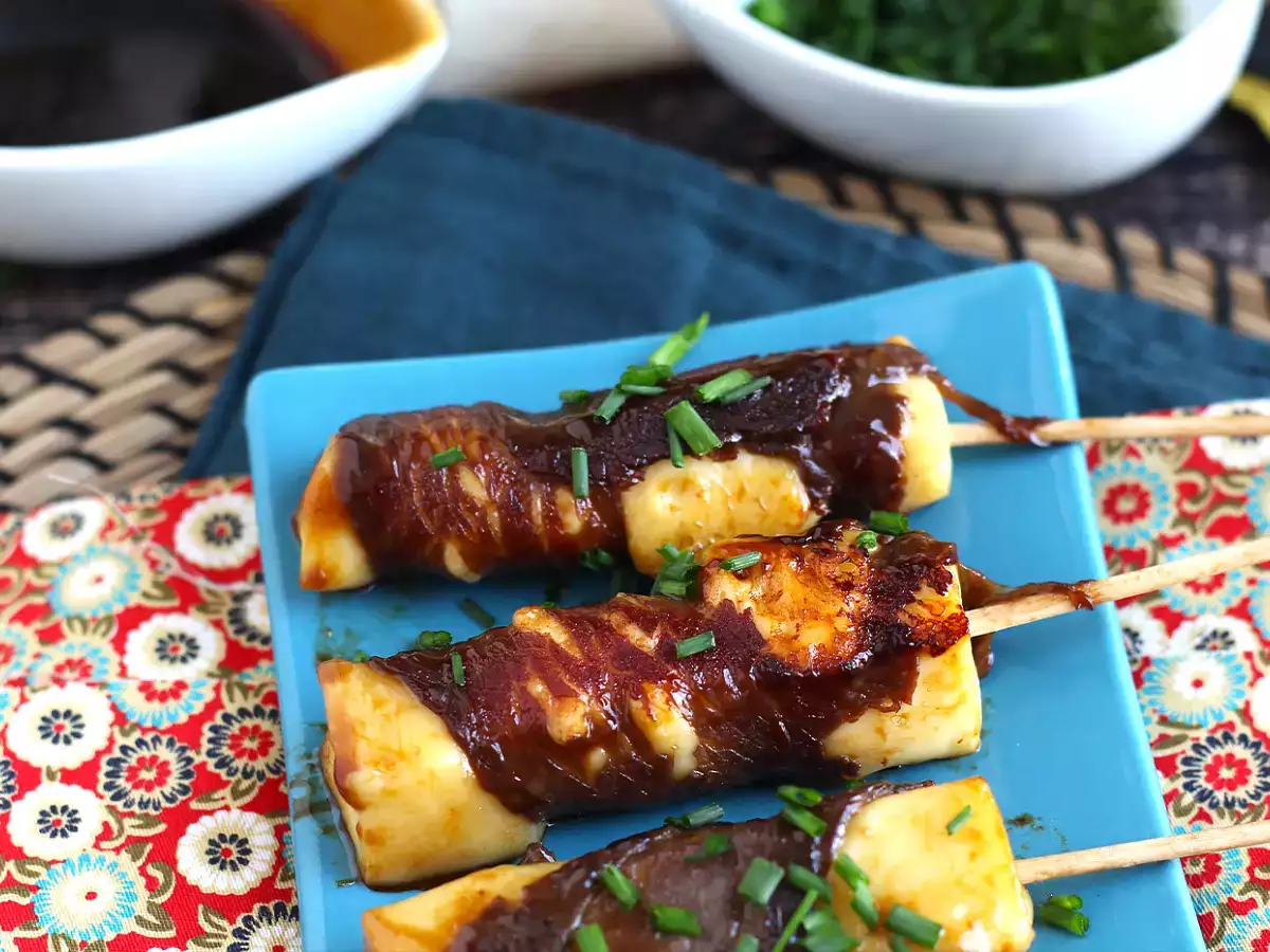 Yakitori marhahús kebab sajttal - fotó 3
