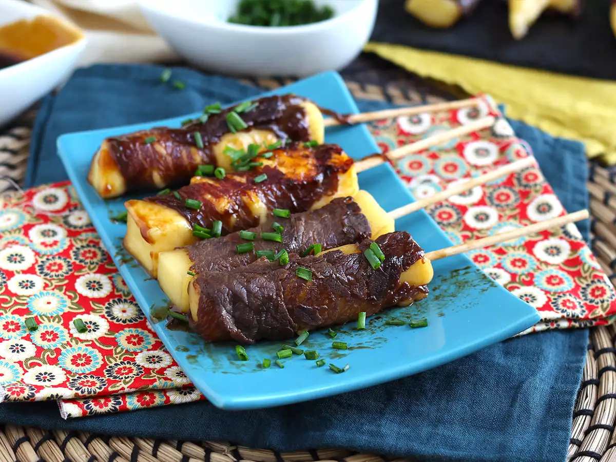 Yakitori marhahús kebab sajttal - fotó 4