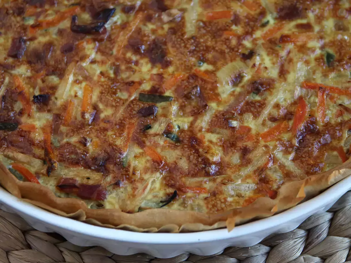 Zöldség és bacon quiche, amit mindenki szeret! - fotó 3