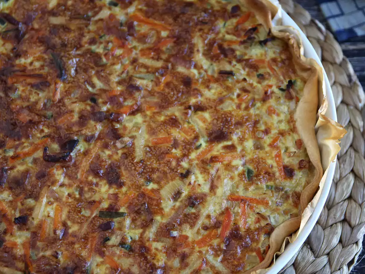 Zöldség és bacon quiche, amit mindenki szeret! - fotó 4