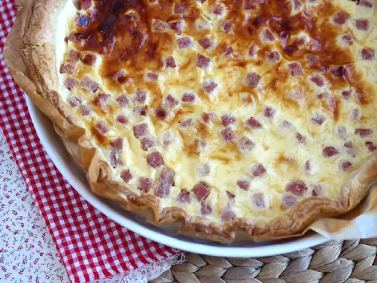 Zsírszegény sonkás, sajtos, joghurtos quiche! - fotó 2