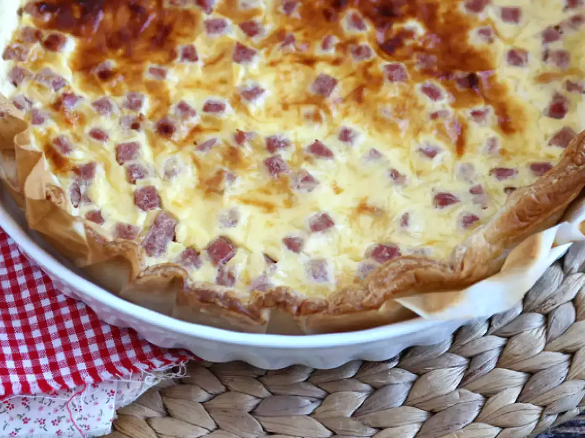Zsírszegény sonkás, sajtos, joghurtos quiche! - fotó 4